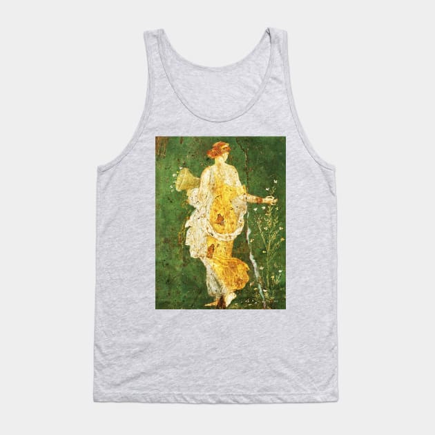 FLORA,POMPEII ,ANTIQUE ROMAN WALL PAINTINGS Flower Garden Flying Birds ,Quince and Apple Trees Tank Top by BulganLumini